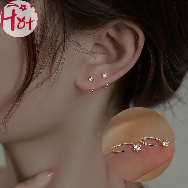 Jr 1 Đôi Bông Tai Pha Lê Thời Trang Hàn Quốc Dành Cho Nữ vn