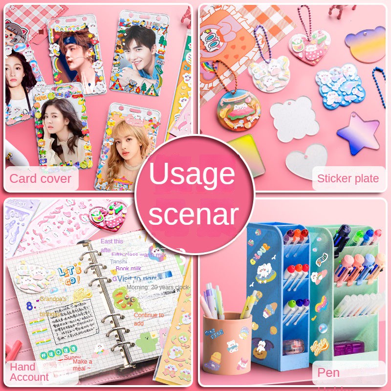 Sticker Dán Trang Trí Họa Tiết Hoạt Hình Dễ Thương Bắt Mắt