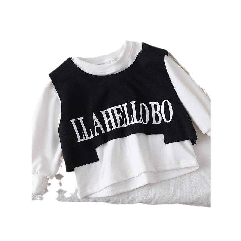 Bộ Đồ Hai Mảnh Áo vest Tay Dài Phong Cách Hàn Quốc Thời Trang Thu Đông Hàng Mới 2023 Dành Cho Bé Gái