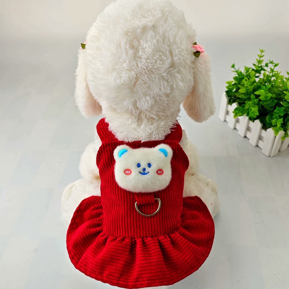 Đầm Vải Nhung Kẻ Không Tay Dễ Thương Dành Cho Thú Cưng