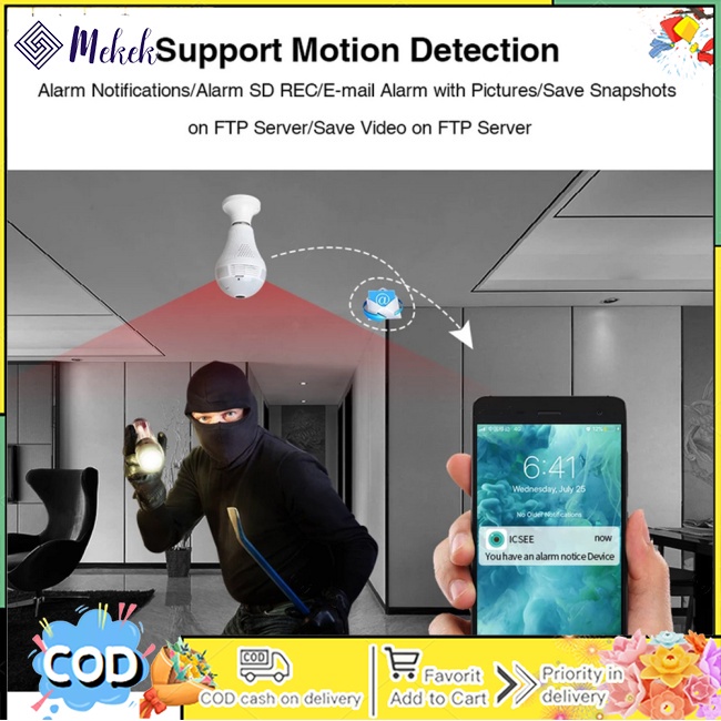 Camera An Ninh 960p 2.0mp h.265 wifi Xoay 360 Độ Có Đèn Ban Đêm