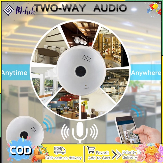 Camera An Ninh 960p 2.0mp h.265 wifi Xoay 360 Độ Có Đèn Ban Đêm