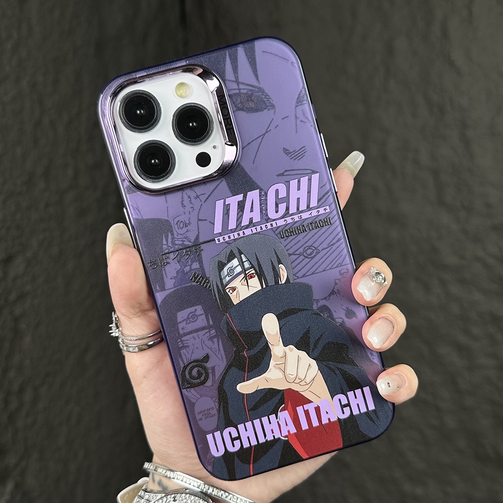 Ốp Điện Thoại Họa Tiết naruto kakashi itachi Màu Bạc Dành Cho iphone 15 14 pro max 13 12 pro max 11