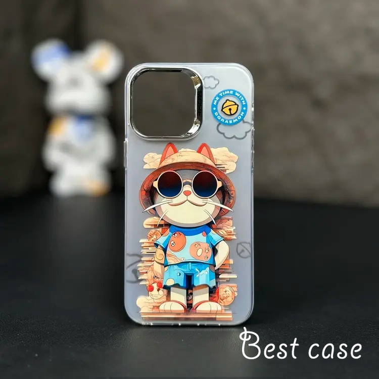 Ốp Điện Thoại Cứng In Hình Mèo Hoạt Hình Cho iphone 15 14 13 12 11 pro max