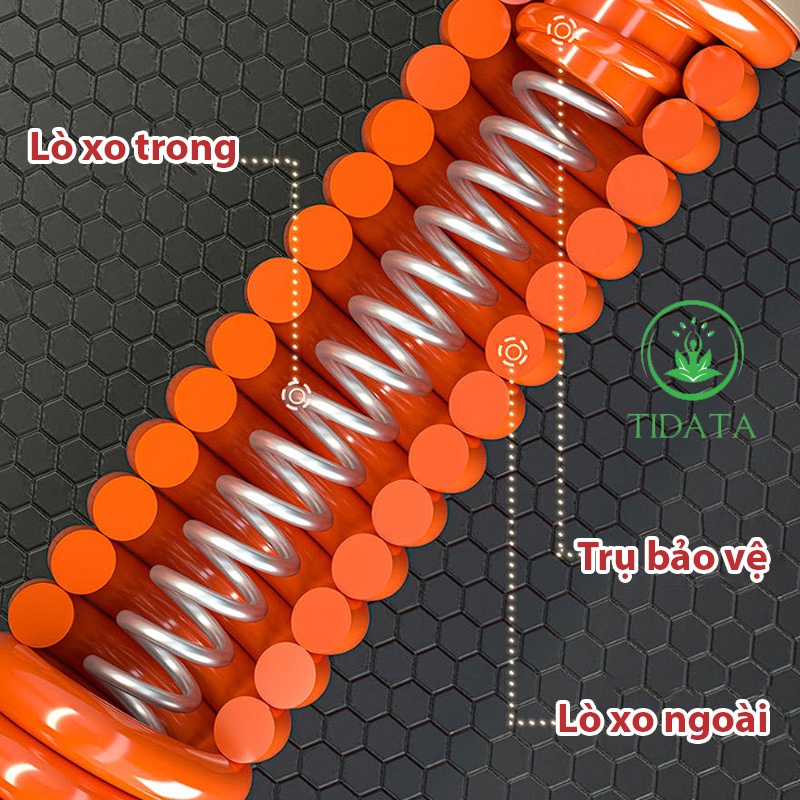Gậy lò xo tập cơ tay TIDATA đồ long đao H.Y 20-100kg - tặng kìm bóp cơ tay đếm số 60KG tặng ô tô