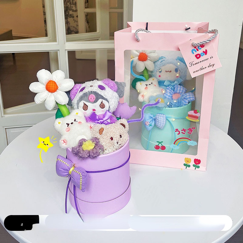 Dễ Thương Bó Hoa sanrio Nhồi Bông Xinh Xắn Đáng Yêu