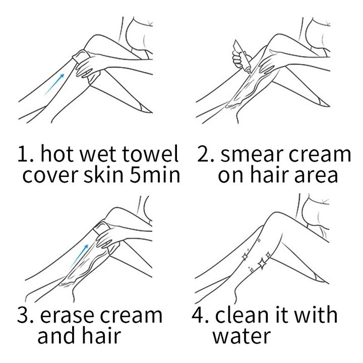 Kem tẩy lông nhẹ nhàng không gây kích ứng, làm sạch lông nhanh chóng, dùng cho toàn thân, nách và vùng kín chân.