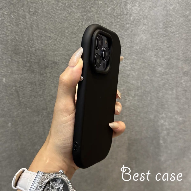 Ốp Điện Thoại Mềm Nút Bấm Tròn Cho iphone 15 14 13 12 11 pro max