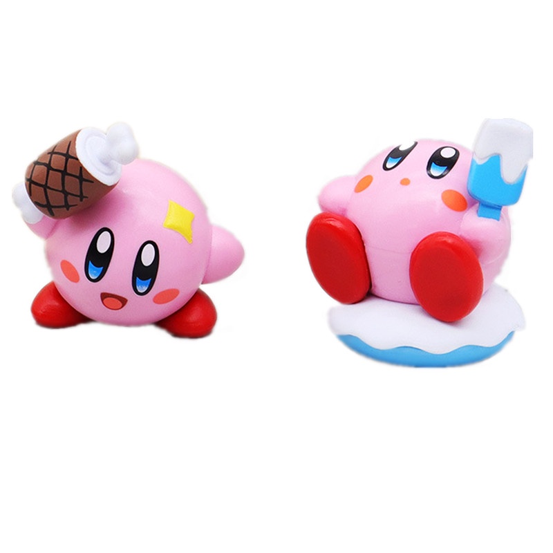 Set 6 Mô Hình Búp Bê Nhân Vật Hoạt Hình kirby Bằng pvc Dễ Thương Trang Trí