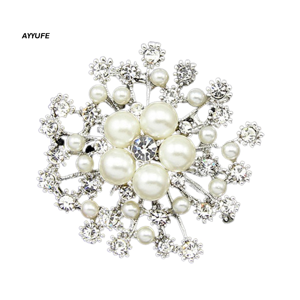 Trâm Cài Áo Hình Bông Hoa Đính Ngọc Trai Nhân Tạo Thời Trang