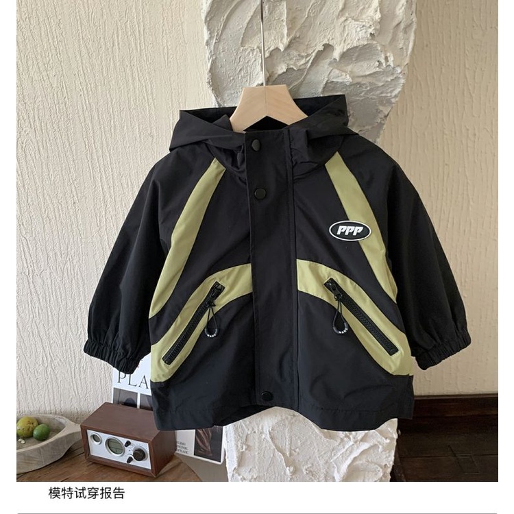 Áo Khoác Thu Đông Đệm cotton Lót Lông Cừu Phong Cách Hàn Quốc Đơn Giản Cho Bé Trai