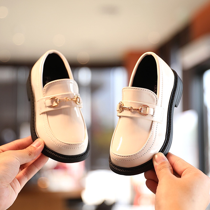 Giày Da Đế Mềm Phong Cách Anh Quốc Thời Trang Xuân Thu Cho Bé Gái