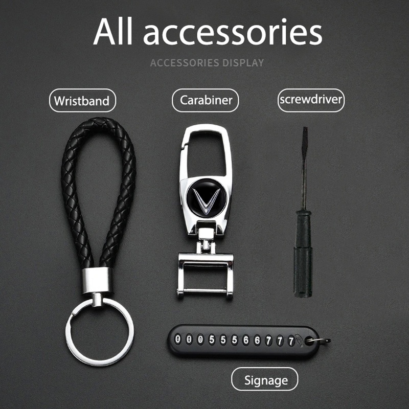 Móc khóa họa tiết logo xe hơi Vinfast làm bằng hợp kim kẽm chất lượng cao