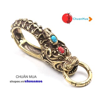 Móc chìa khóa xe máy tỳ hưu bằng đồng phong thủy
