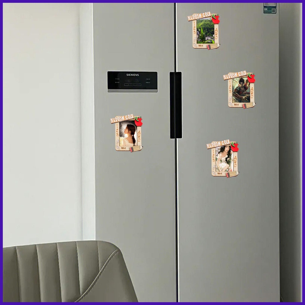 Khung Ảnh Nhỏ Bằng Gỗ Có Nam Châm Để Bàn Trang Trí