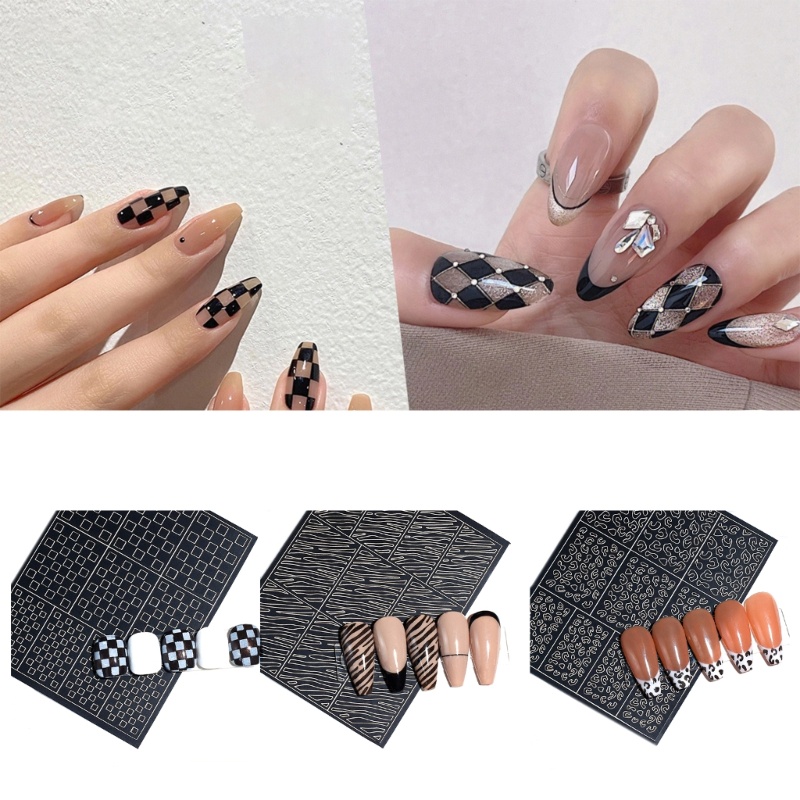 Miếng Dán Trang Trí Móng Tay In Họa Tiết Da Báo