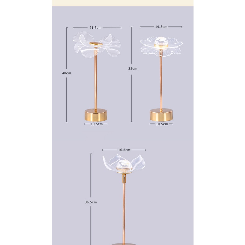 Đèn Ngủ Để Bàn Hình Bướm Sang Trọng