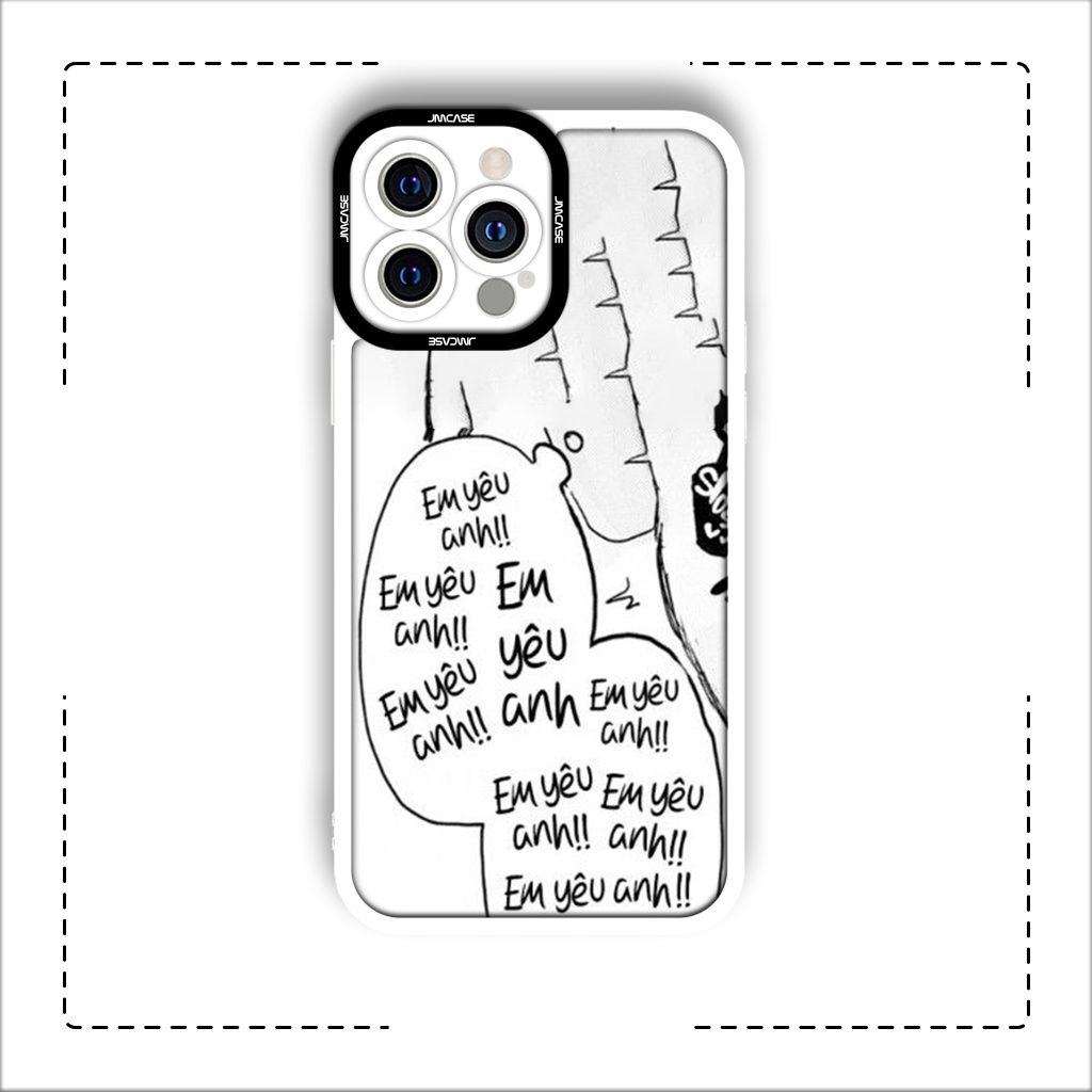 Ốp lưng iphone cạnh vuông JMCase Câu Quotes Anime Manga Hài Cute 7/7plus/8/8plus/x/xs/11/12/pro/max/plus/promax