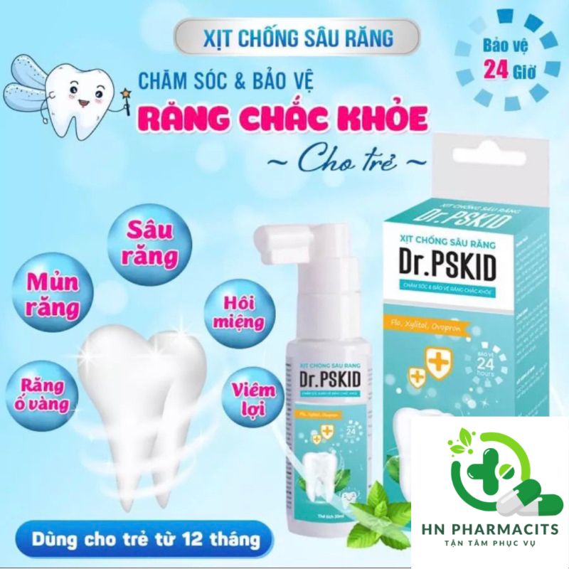 Xịt Răng Miệng Cho Bé Dr.PSKID - Bảo vệ răng miệng trong 24h - Giúp sạch răng, khoang miệng, ngừa sâ