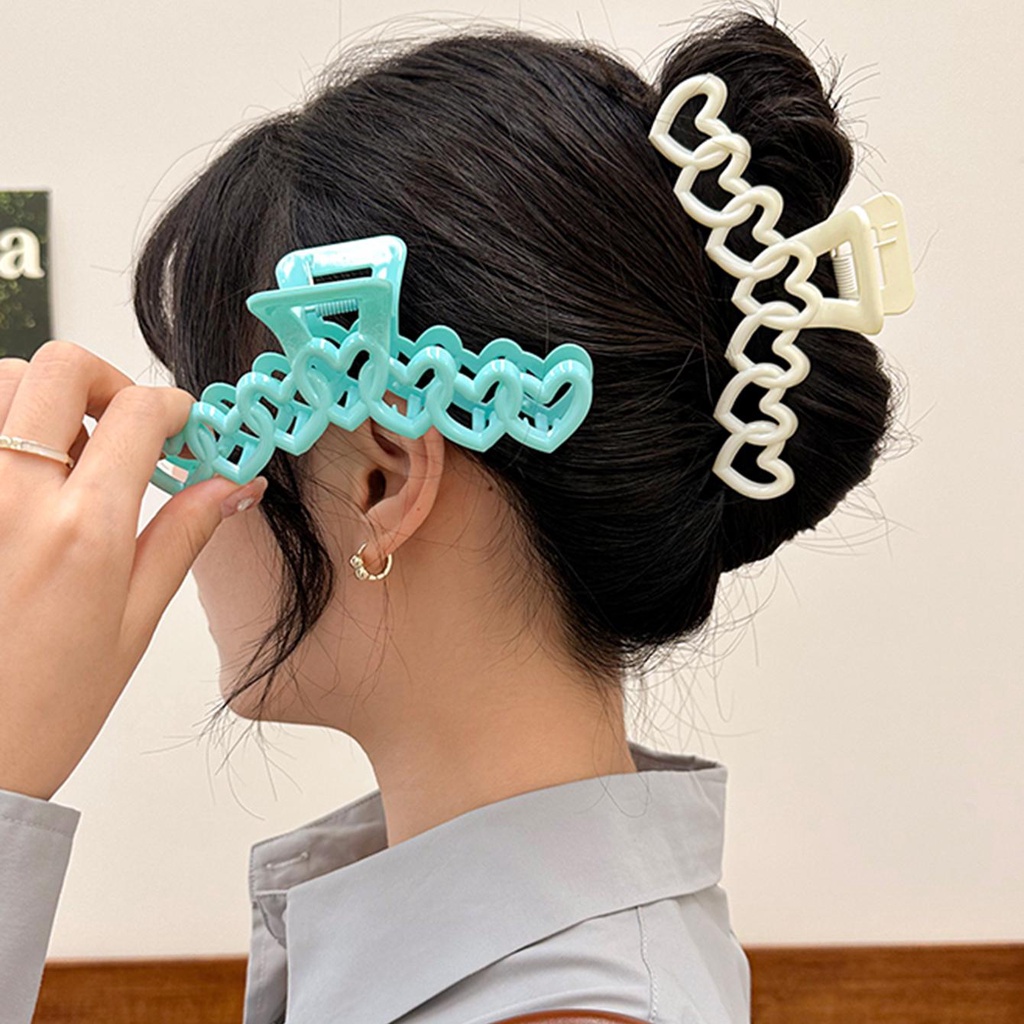 Kẹp Tóc Nhựa Hình Ngôi Sao / Trái Tim Màu Sắc Ngọt Ngào Thời Trang Cho Nữ CHLINS