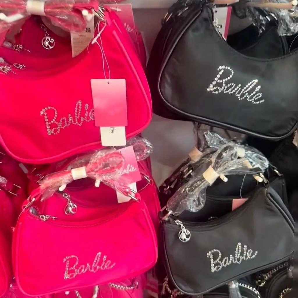 Túi đeo dưới cánh tay miniso barbie Phong Cách Hoạt Hình 2023 Mới Mẻ Sáng Tạo Hợp Thời Trang Cho Nữ Ví