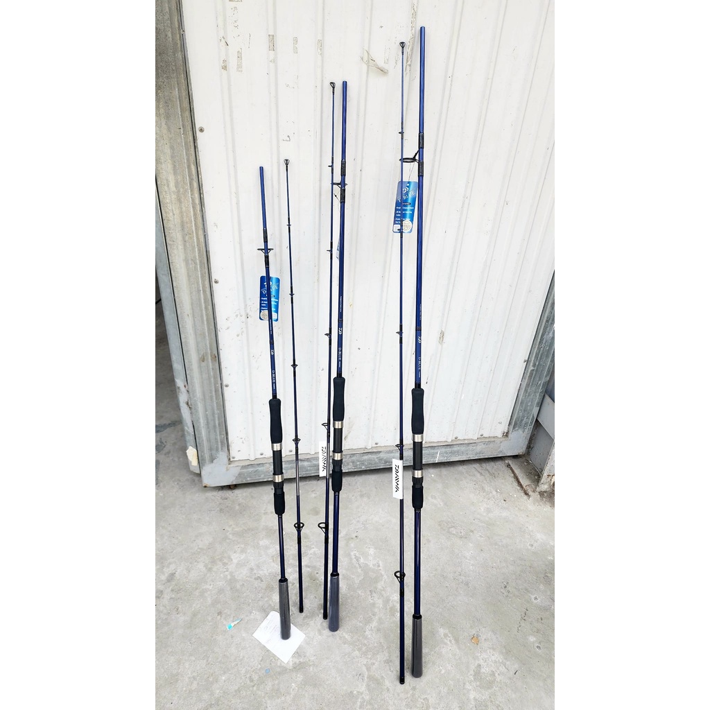 Cần câu lancer Daiwa D Blue 2 khúc rỗng câu cá biển, câu tra, câu sông, hồ