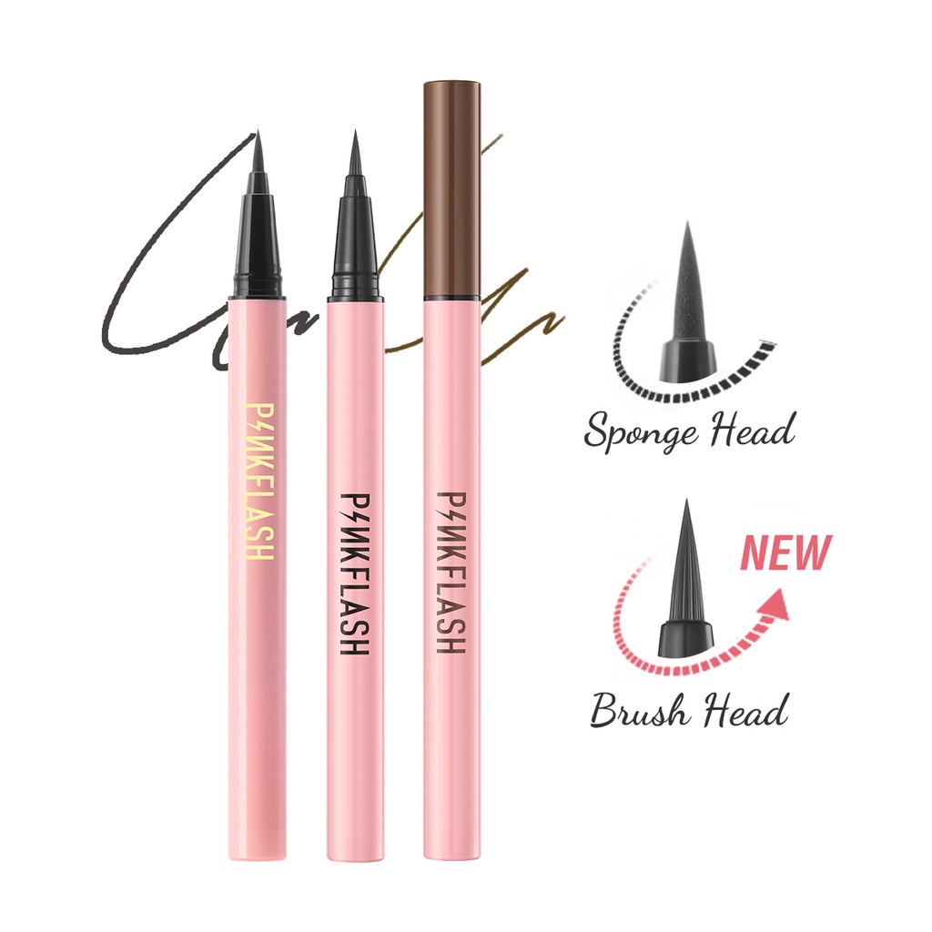 Bút Kẻ Mắt Dạng Lỏng Màu Đen, Nâu, Chống Thấm Nước, Lâu Trôi