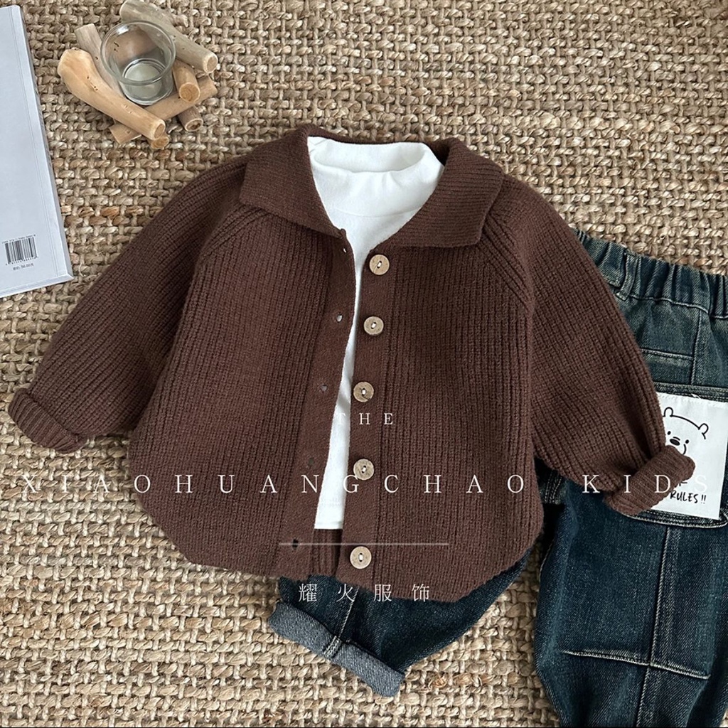 Áo sweater Dệt Kim Phong Cách Hàn Quốc Thời Trang Thu Đông Xinh Xắn Cho Bé