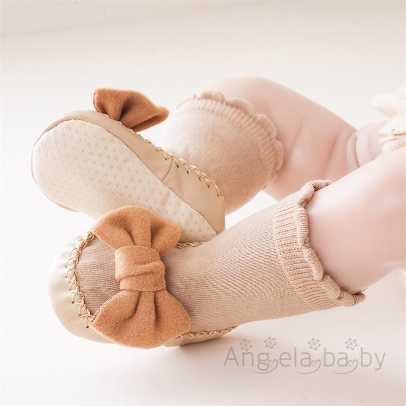 Vớ Mềm Chống Trượt Đính Nơ Đáng Yêu Cho Bé Gái