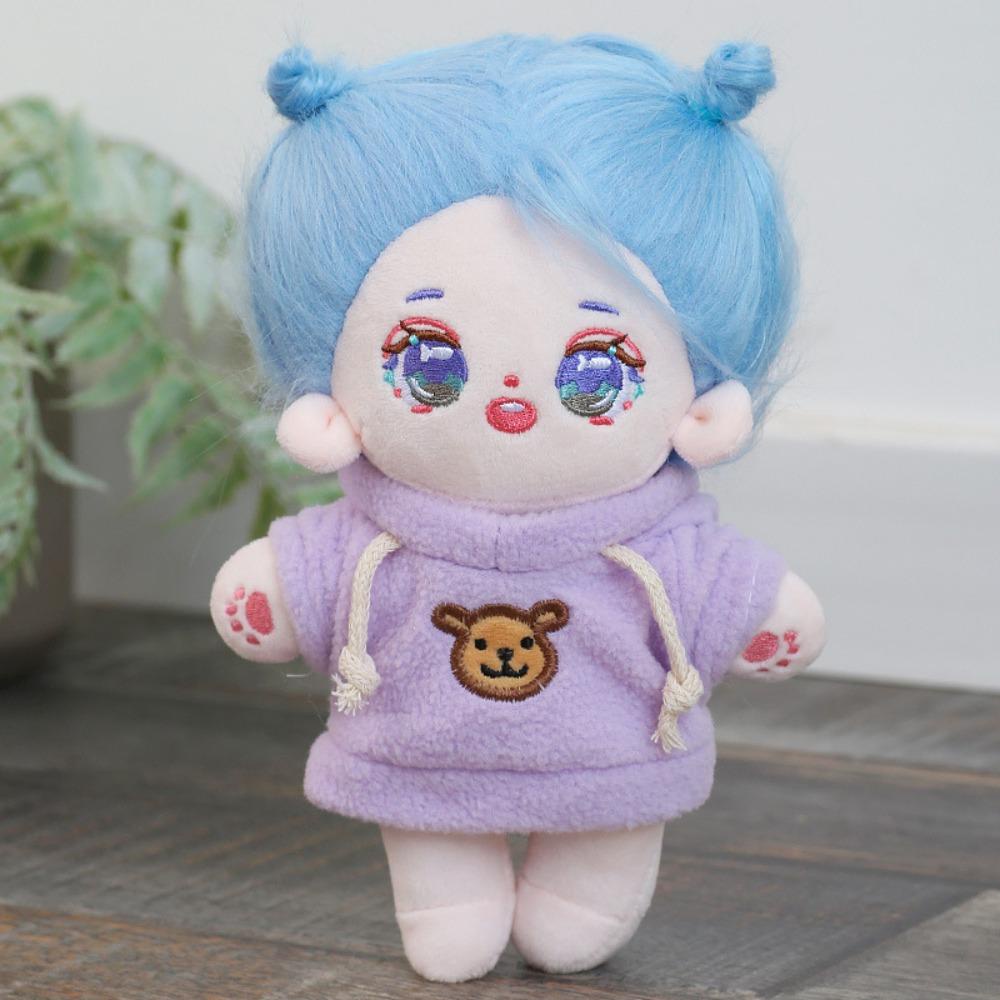 1 Búp Bê Nhồi Bông cotton Tóc Xanh Hình Ngôi Sao Tóc Dài 20cm Không Gây Kích Ứng Cho Bé Gái