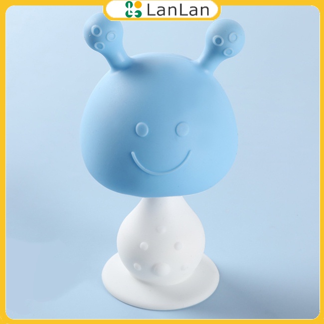 Lanlan Dụng Cụ Cho Bé Ăn Bằng Silicon Hình Nấm