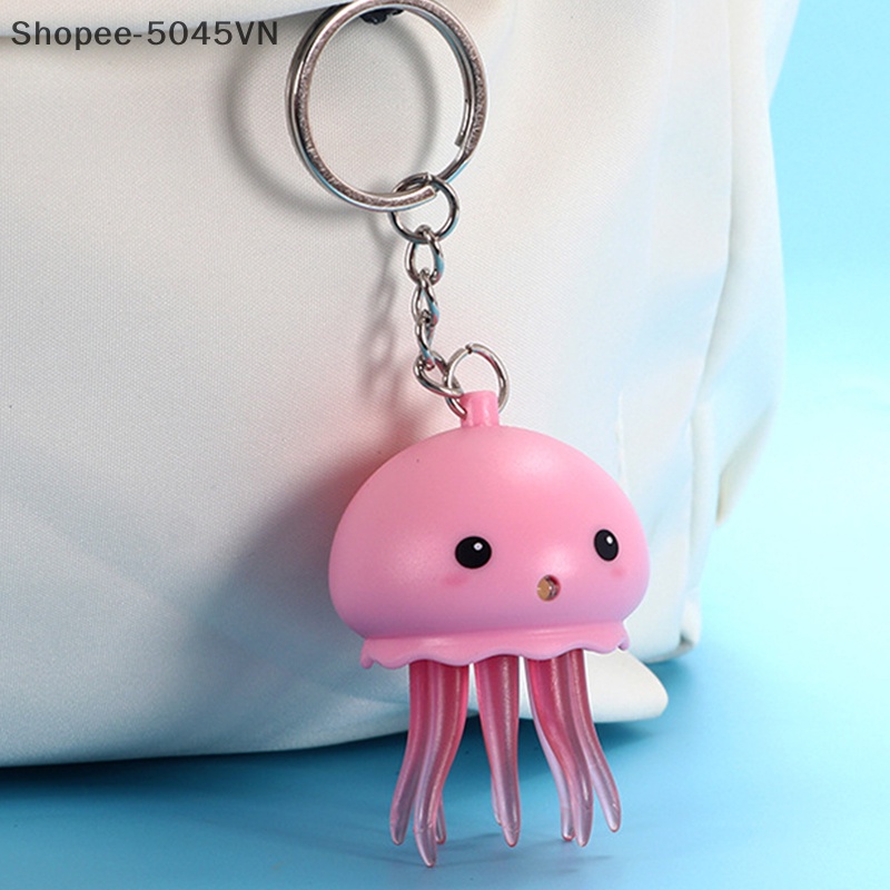 Móc Khóa Hình Bạch Tuộc Có Đèn led Nhiều Màu Sắc Dễ Thương Làm Quà Tặng Sinh Nhật Cho Bé