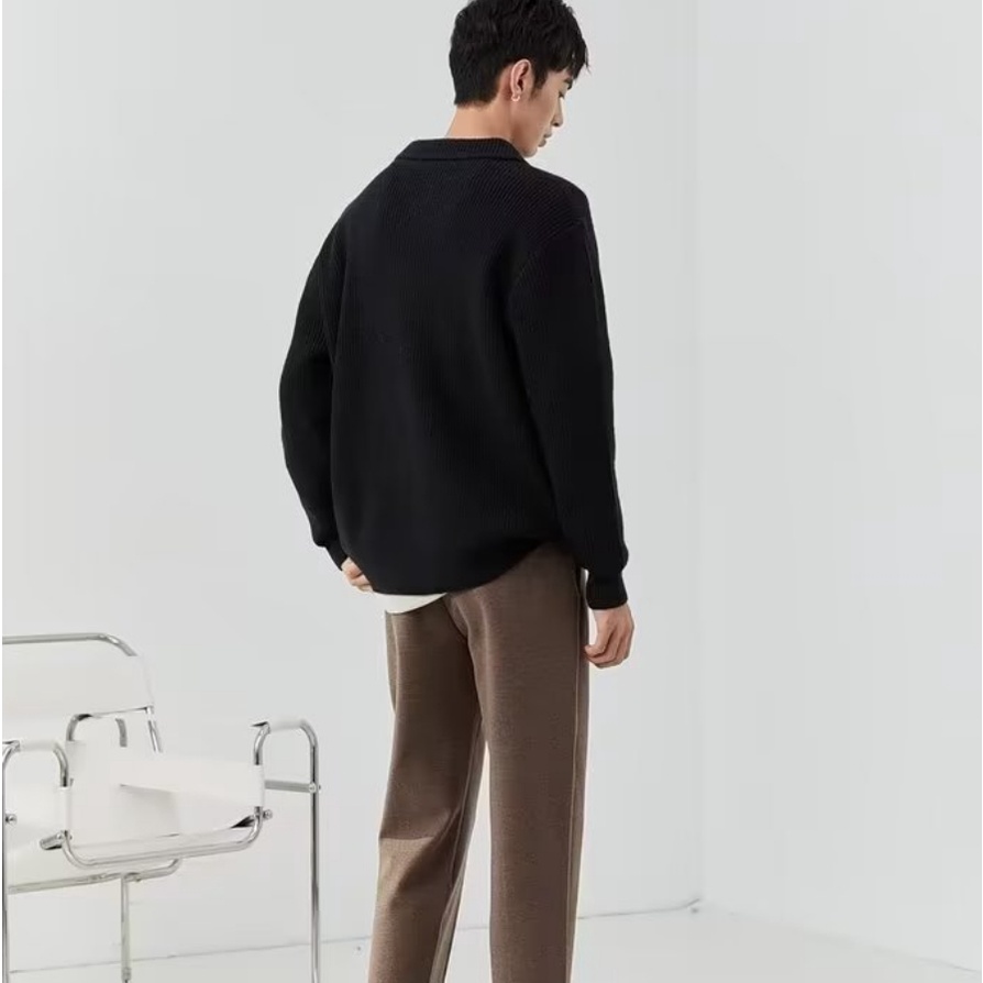 Áo Khoác cardigan Dệt Kim Phong Cách retro Thời Trang Thu Đông 2023 Cho Nam Giới