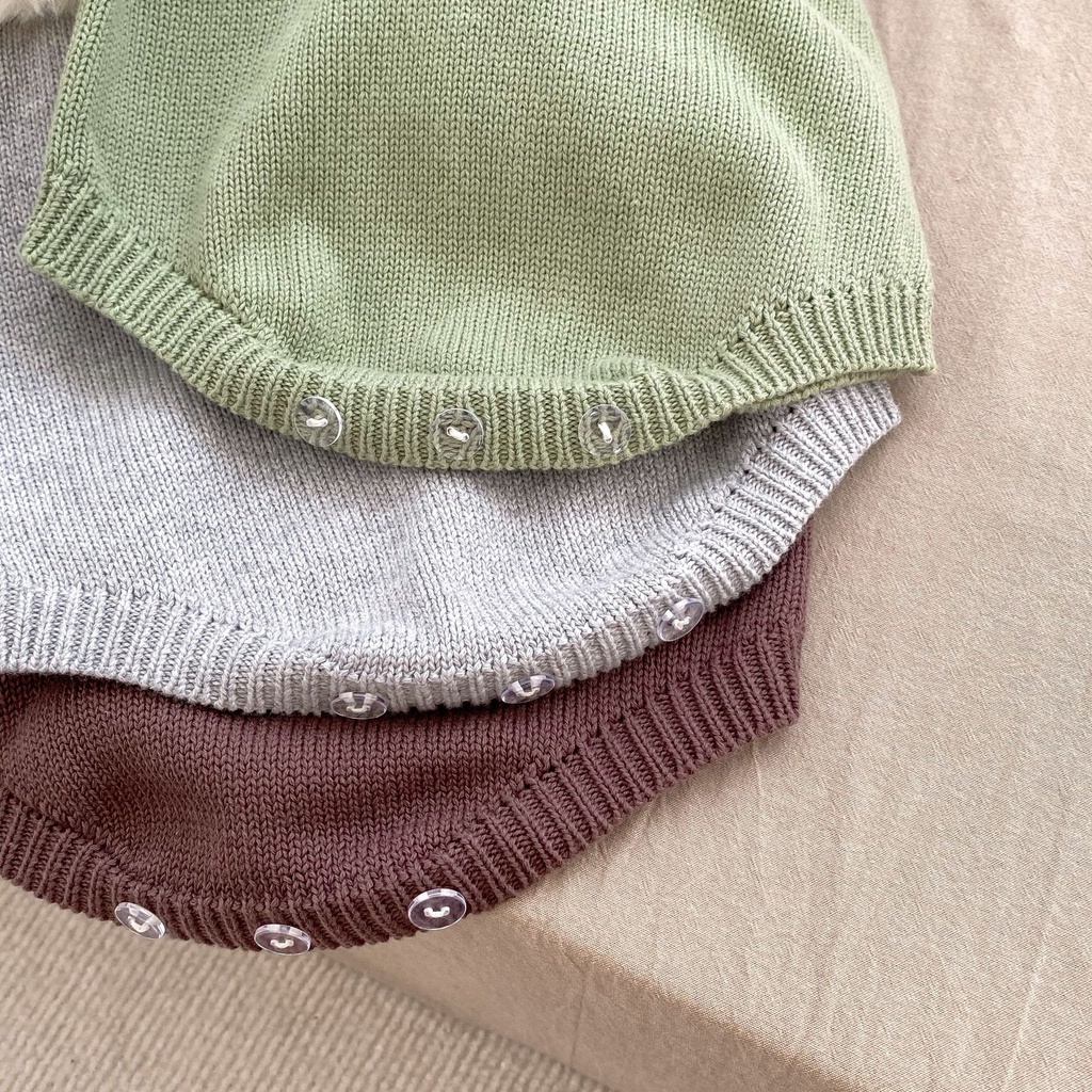 Onesie Áo Liền Quần Hai Dây Màu Trơn Thời Trang Dành Cho Bé Gái Sơ Sinh 0887