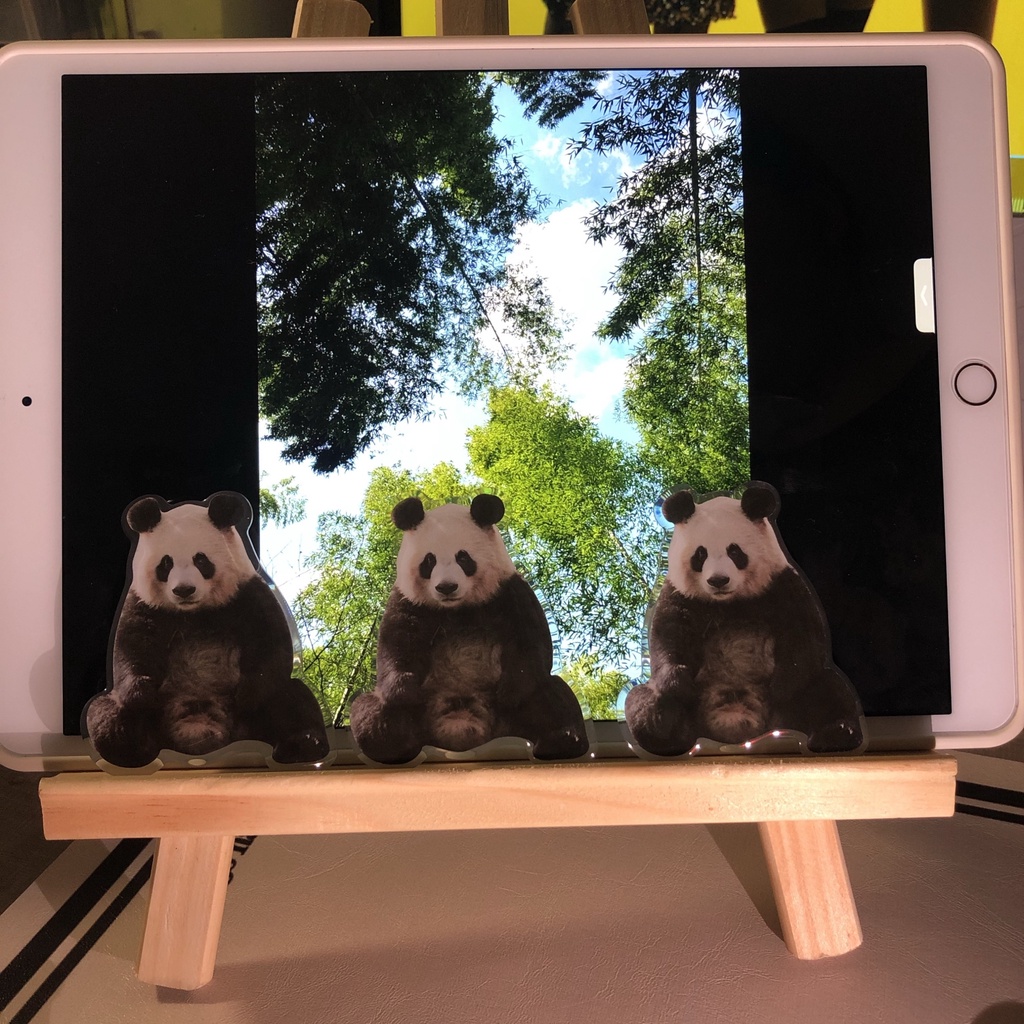 Nhẫn Đỡ Điện Thoại Hình Gấu Trúc Đứng