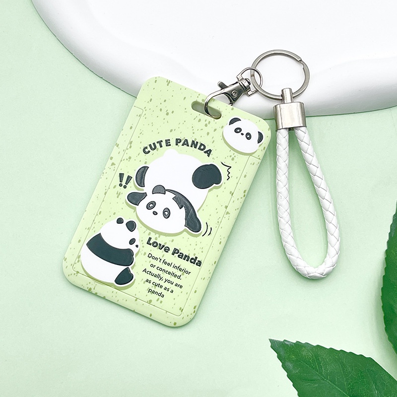 Ví Đựng Thẻ Sinh Viên / Thẻ Id Dáng Ngắn Cỡ Lớn In Hoạt Hình Gấu Trúc Dễ Thương Cho Học Sinh Ốp