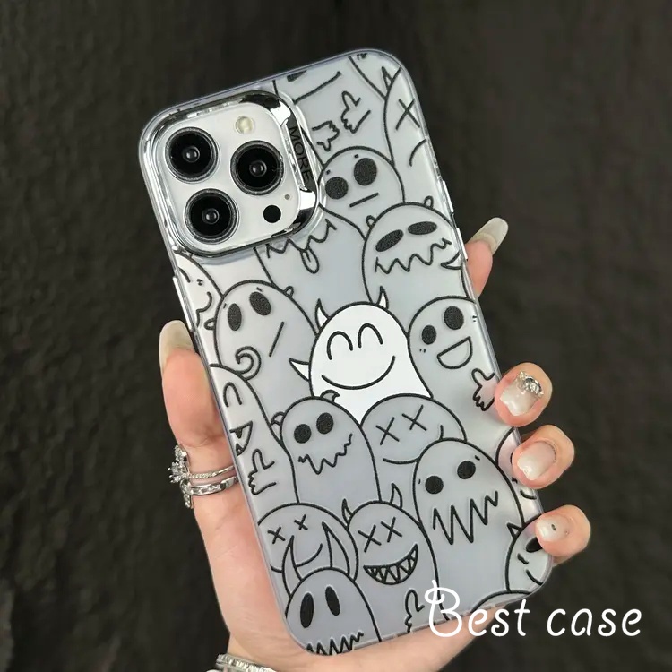 Ốp Điện Thoại Họa Tiết Ma Đáng Yêu Cho iphone 11 12 13 14 15 pro max