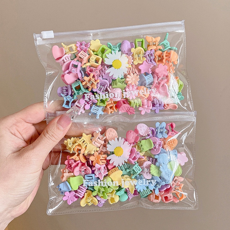 PVN61403 Set 10 Kẹp Tóc Mini Nhiều Màu Dễ Thương Phong Cách Hàn Quốc Cho Bé Gái