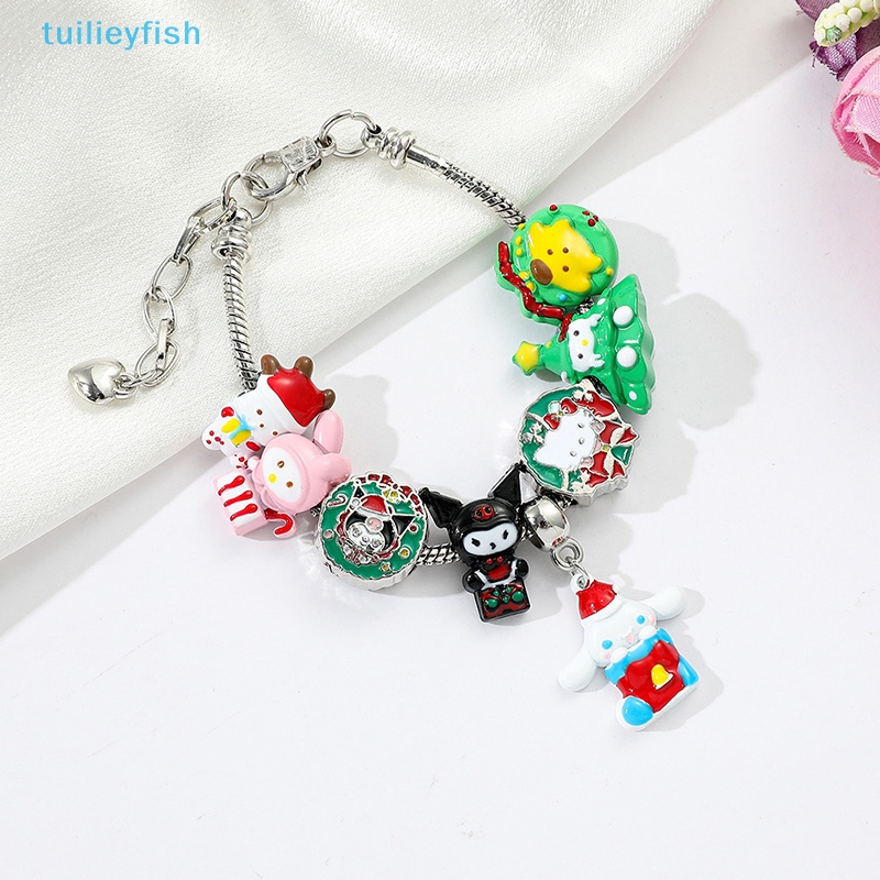 Vòng Tay Xỏ Hạt Xỏ Hình kuromi cinnamoroll Dễ Thương Làm Quà Tặng Giáng Sinh Cho Bạn Gái