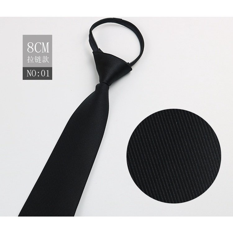 Đen Cà Vạt Họa Tiết Kẻ Sọc Thời Trang Công Sở Thanh Lịch Cho Nam