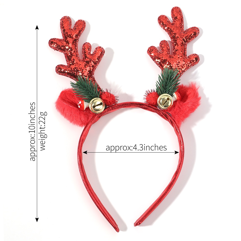 1 Băng Đô Giáng Sinh Hình Sừng Hươu Hoạt Hình Cho Trẻ Em