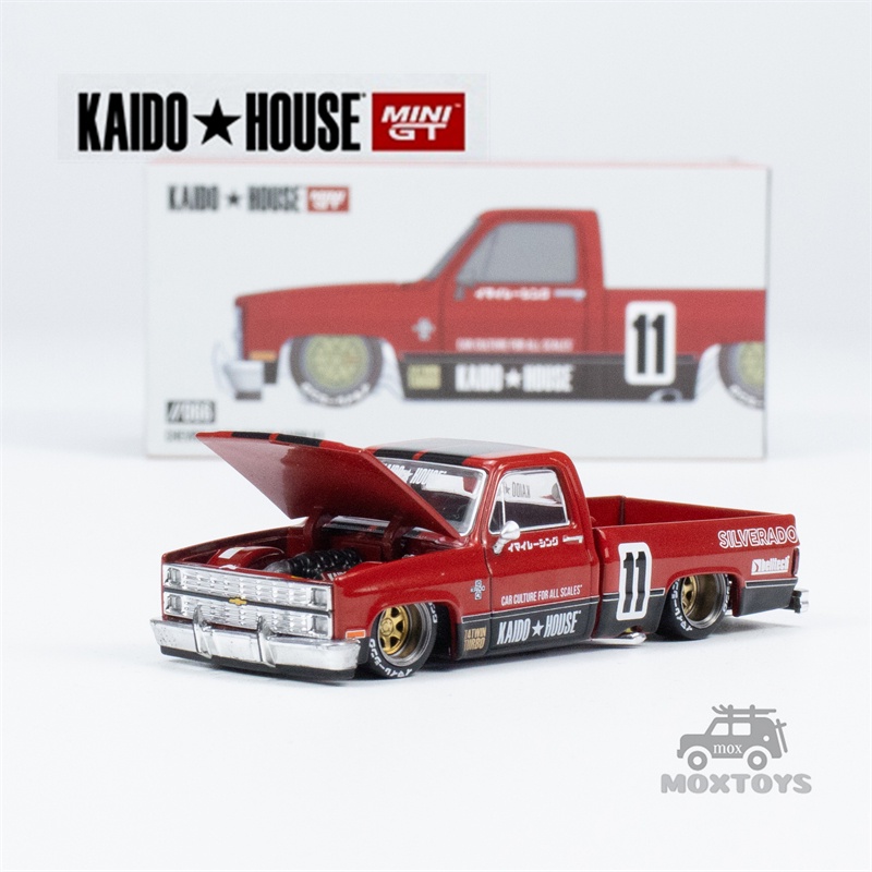 Kaido Mô Hình Xe Tải mini gt 1: 64 silverado pickup truck kaido v1 Màu Đỏ #11 Mô Hình Xe Hơi Trang Trí Độc Đáo