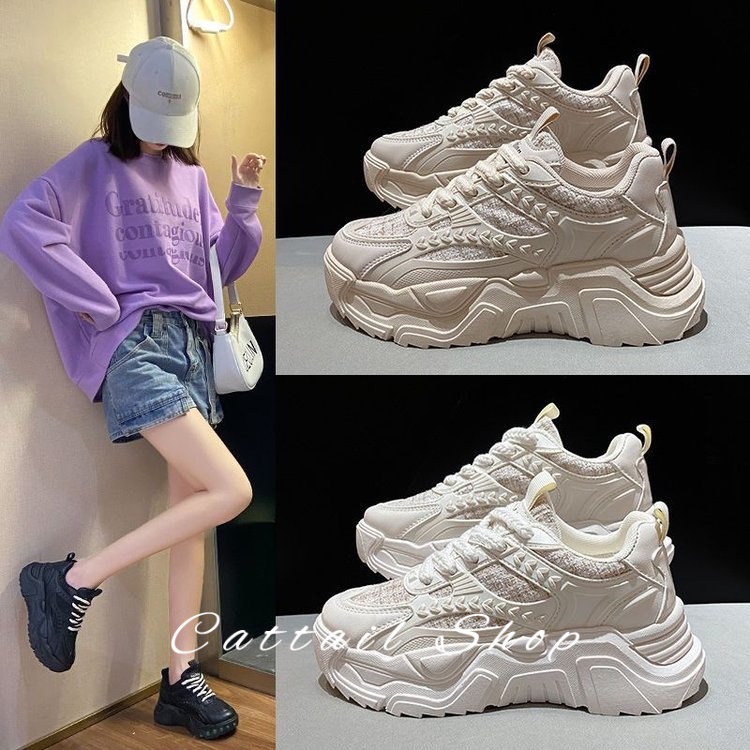Cattail giày thể thao nữ giày sneaker nữ Thoáng Khí 2023 hot trend  Tiện lợi Đa năng Phóng khoáng Sang trọng FYD23A13S2 44Z231101