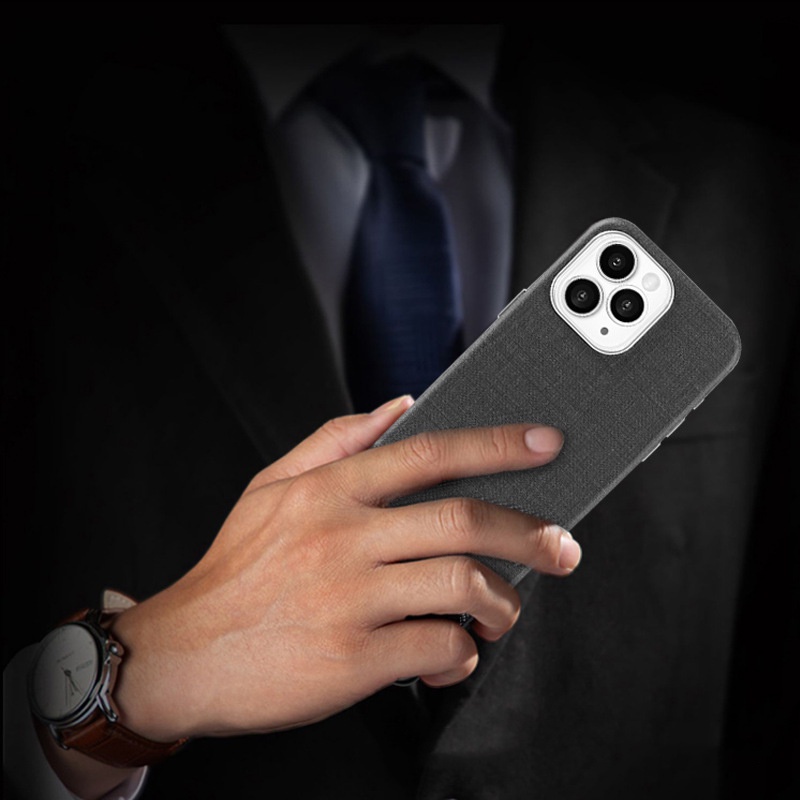 Phù Hợp Bao Da Điện Thoại Nắp Gập Từ Tính Phối Vải Cho iphone 15pro 14pro 13
