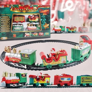  Đồ Chơi Tàu Lửa Điện   Cây Thông Noel mini Sáng Tạo Trang Trí Giáng Sinh   Đồ Chơi Lắp Ráp Xe Lửa Điện mini   Đạo Cụ Quà Tặng Giáng Sinh Trẻ Em 