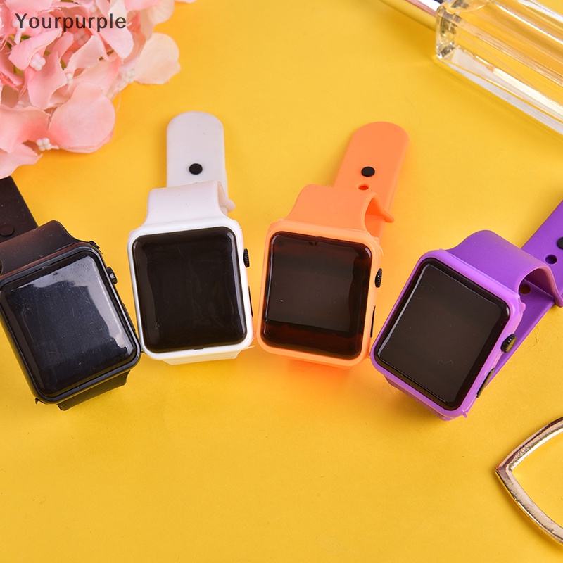 Đồng Hồ Điện Tử Dây Silicon Mặt Vuông Có Đèn led Thời Trang