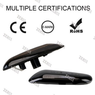 Zr Cho Năng Động Chảy Blinker Đèn 2 Cái / bộ Đèn LED Bên Đánh Dấu Ánh Sáng Khói Ống Kính Cho Xe BMW E46 E60 E90 E91 E92 E93 X1 X3 X5 Tín Hiệu Biến Chống Thấm Nước
