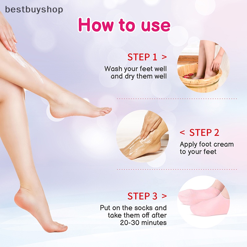 1 Cặp Vớ Gót Chân Tẩy Tế Bào Chết Bằng Silicon Dưỡng Ẩm Tái Tạo Làn Da Khô Và Phục Hồi Làn Da Chân Mới