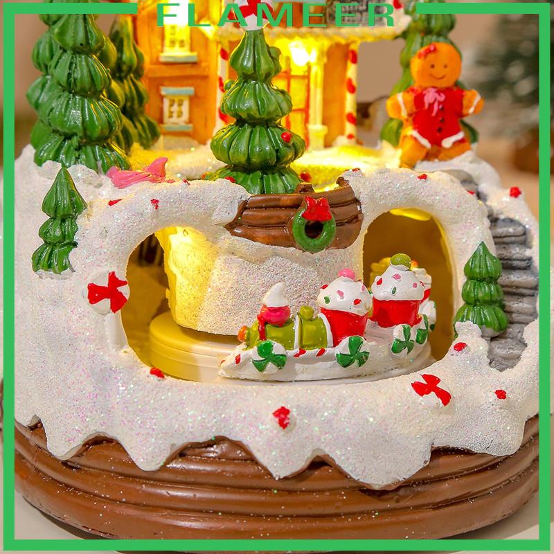 Ngôi Nhà Tuyết Có Nhạc Để Bàn Trang Trí Giáng Sinh