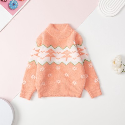 Áo Len lông cừu  chui đầu bé gái LITIBABY cho bạn từ 12kg - 23kg